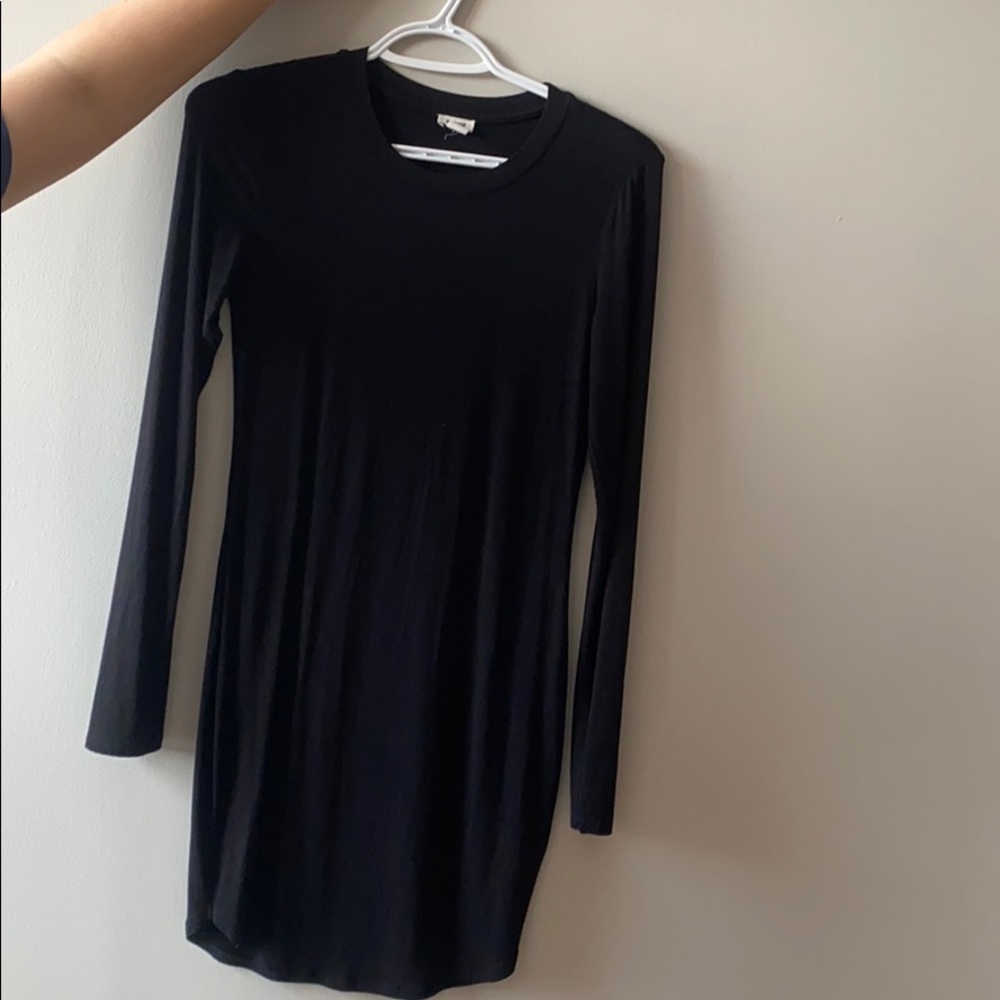Garage long sleeve black dress